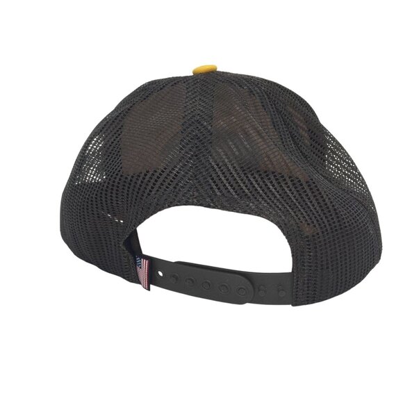 VTG Whiteknuckler Brand Trucker Hat Snapback Baseball Cap Mesh Yellow Brown USA - Picture 4 of 7